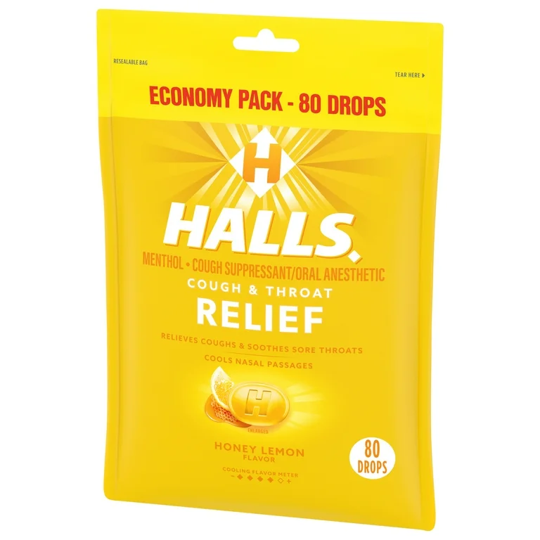 Halls Cough and Throat Relief Drops