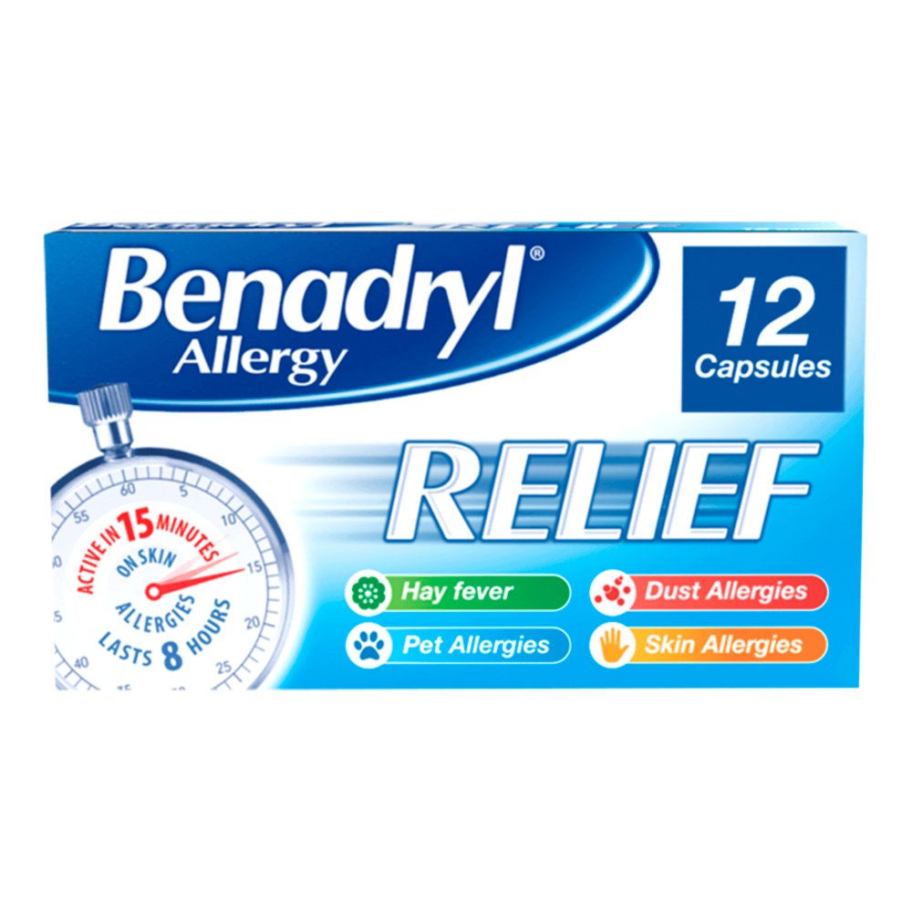 Benadryl Allergy Relief Tablets X12