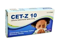 CET-Z (CETIRIZINE) 10MG TABLETS X10
